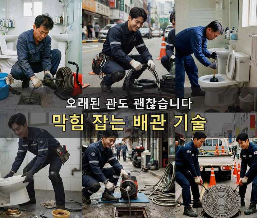 연천군 전곡읍간파리 오수관막힘 빠른 해결 현장 작업 사진 - 배관해결사