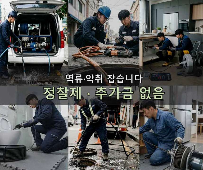 연천군 전곡읍간파리 주방 하수구막힘 빠른 해결 현장 작업 사진 - 배관해결사