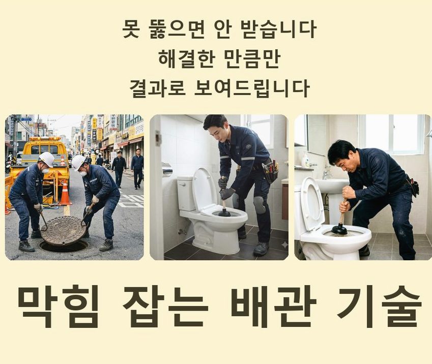 여주시 점봉동 싱크대막힘 야간 출동 현장 작업 사진 - 배관해결사