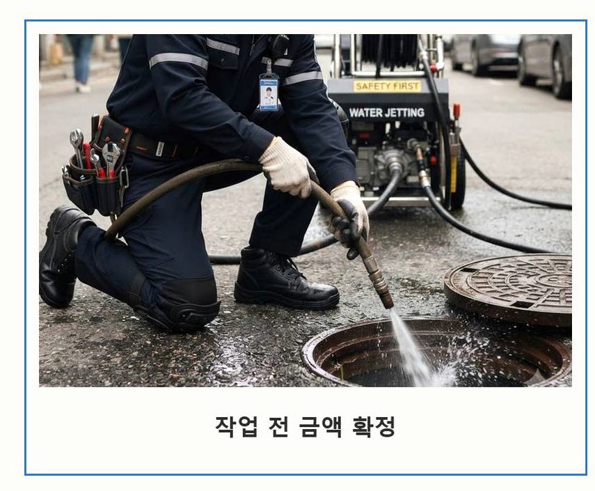 파주시 조리읍뇌조리 배수구막힘 당일 처리 현장 작업 사진 - 배관해결사