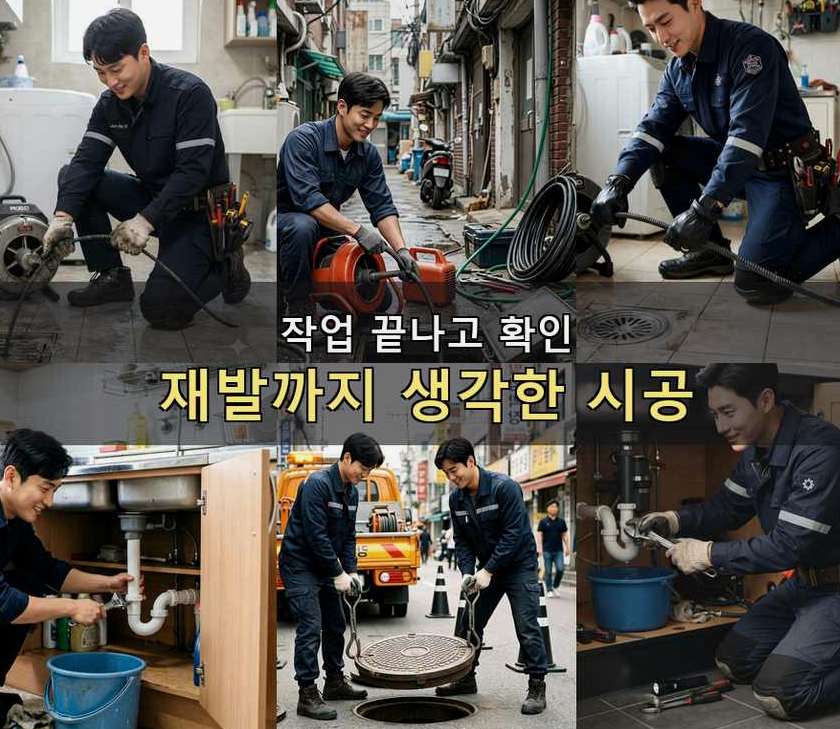서울 관악구 조원동 변기막힘 긴급출동 현장 작업 사진 - 배관해결사