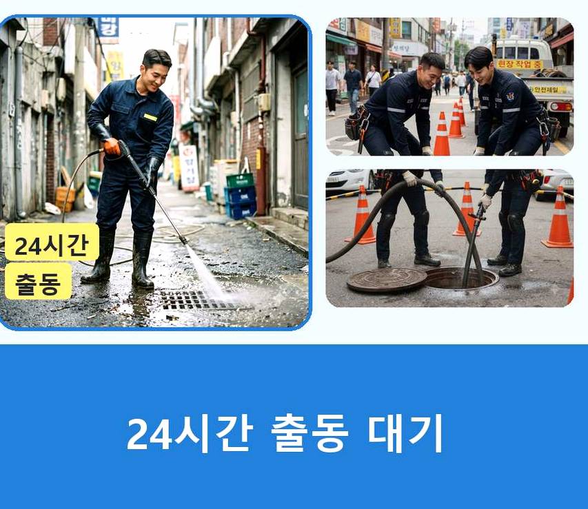 과천시 주암동 싱크대막힘 24시 출동 현장 작업 사진 - 배관해결사
