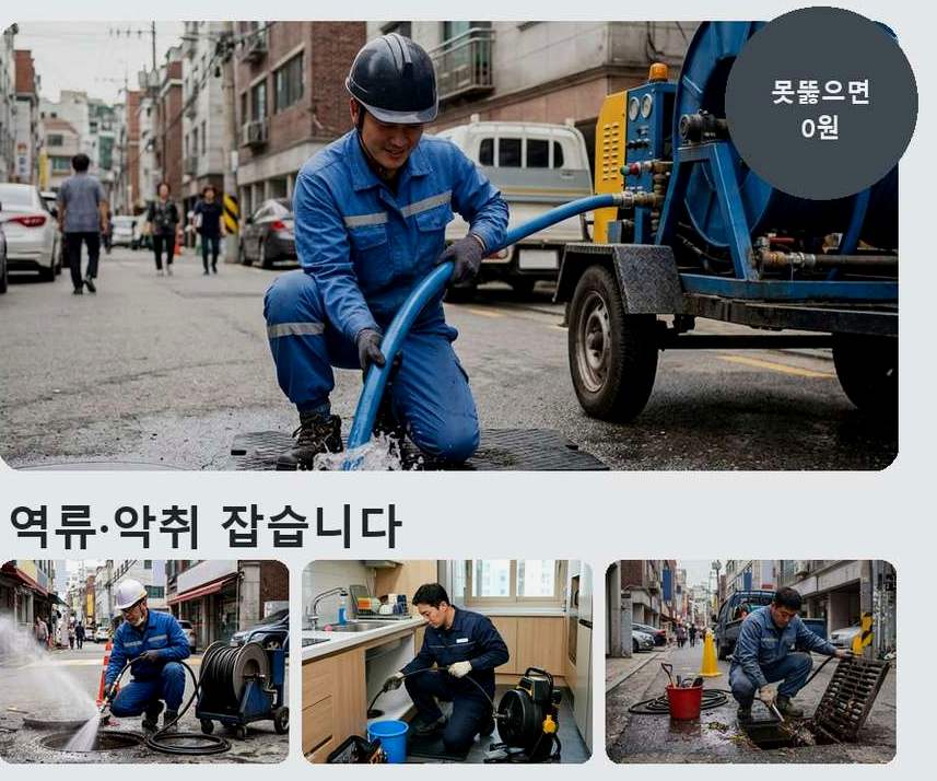 용인시수지구 죽전동 세면대막힘 가격 안내 현장 작업 사진 - 배관해결사