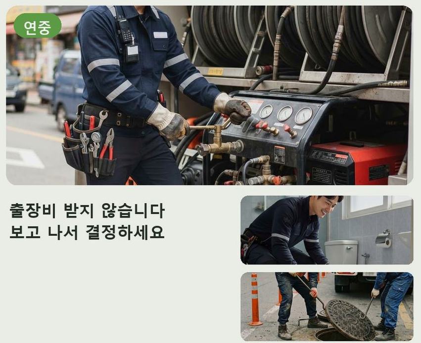 용인시수지구 죽전동 세탁기 배수구막힘 가격 안내 현장 작업 사진 - 배관해결사