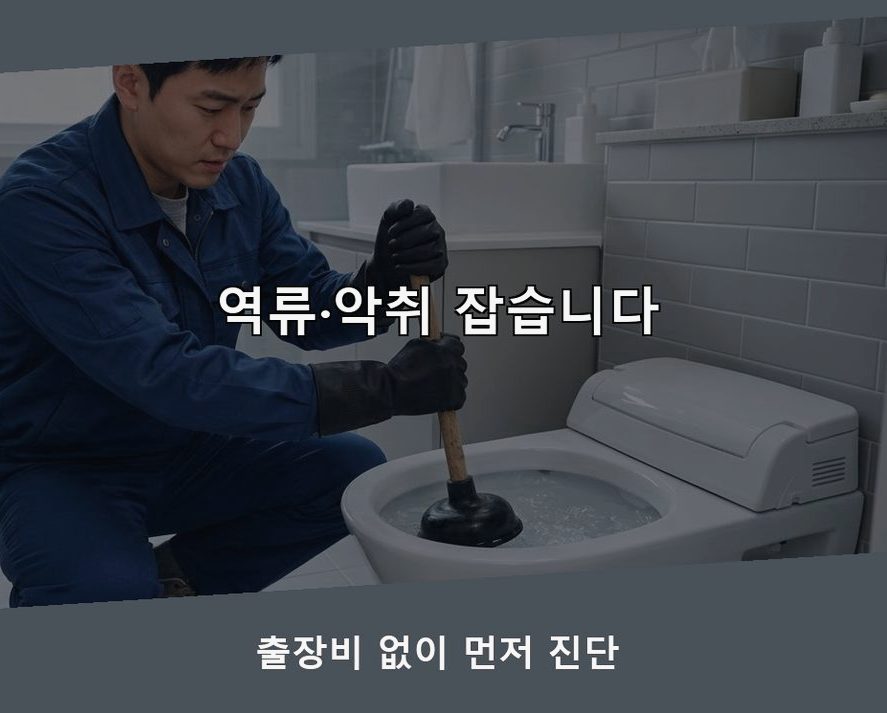 용인시수지구 죽전동 하수구 역류 빠른 해결 현장 작업 사진 - 배관해결사