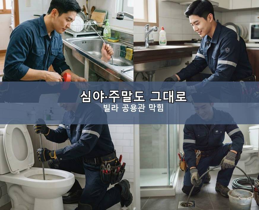 고양시일산동구 중산동 배수구막힘 당일 처리 현장 작업 사진 - 배관해결사