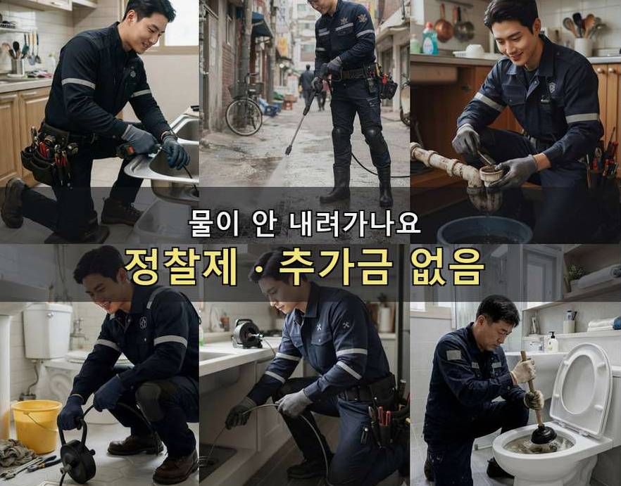 서울 중랑구 중화동 싱크대막힘 빠른 해결 현장 작업 사진 - 배관해결사