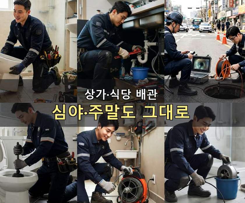 고양시일산동구 지영동 변기막힘 비용 현장 작업 사진 - 배관해결사