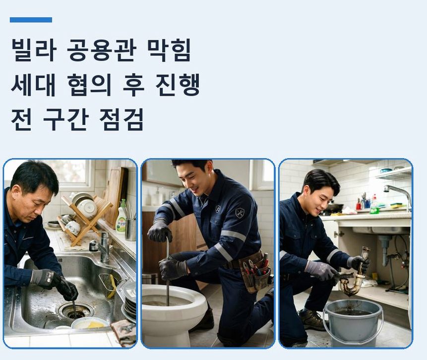 파주시 진동 배수구막힘 가격 안내 현장 작업 사진 - 배관해결사