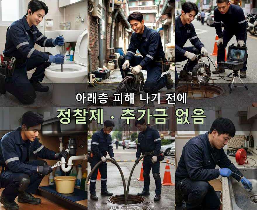 파주시 진동 변기막힘 비용 현장 작업 사진 - 배관해결사