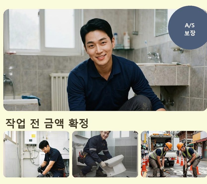 파주시 진동 하수구막힘 빠른 해결 현장 작업 사진 - 배관해결사