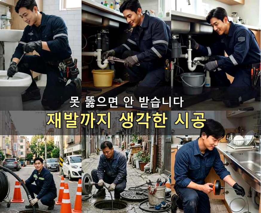 서울 도봉구 창동 세면대막힘 가격 안내 현장 작업 사진 - 배관해결사