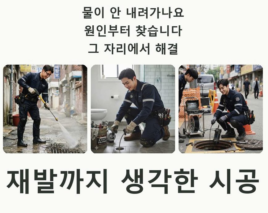 여주시 천송동 하수구막힘 24시 출동 현장 작업 사진 - 배관해결사