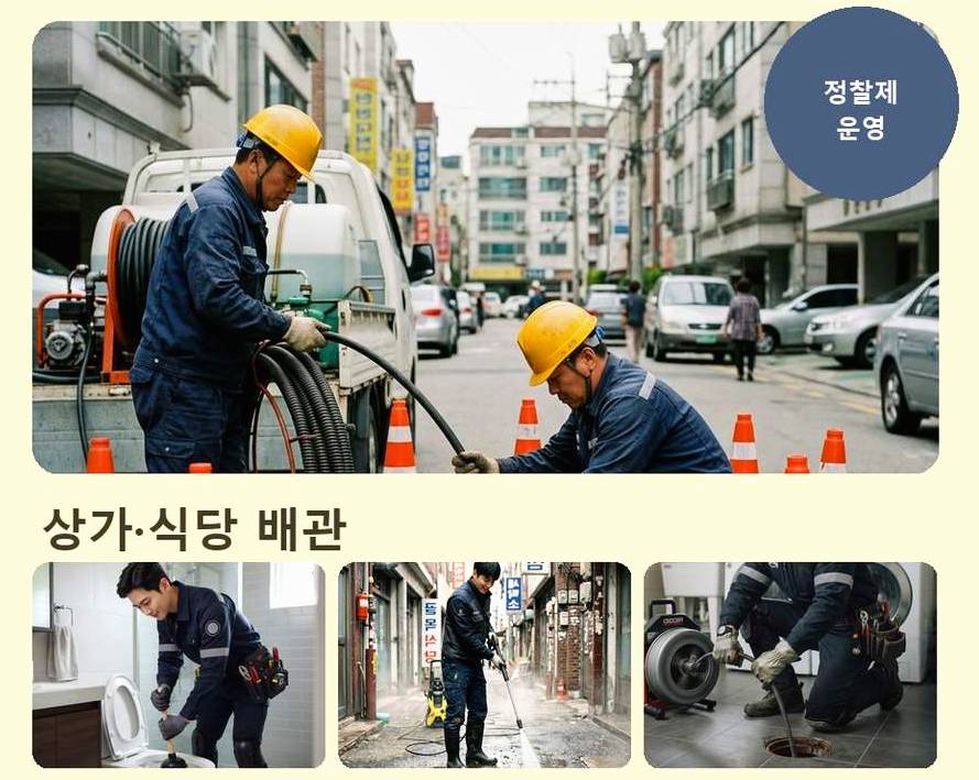 서울 관악구 청룡동 배수구막힘 비용 현장 작업 사진 - 배관해결사
