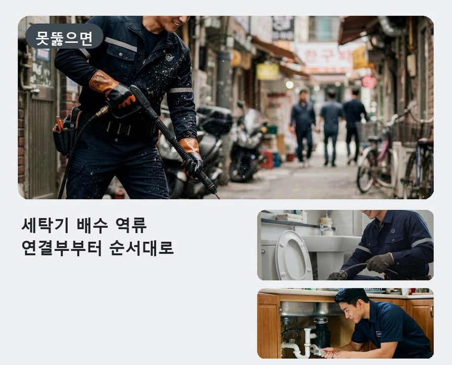 성남시수정구 태평동 하수구막힘 업체 현장 작업 사진 - 배관해결사