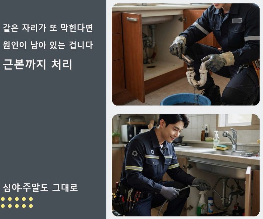김포시 통진읍 변기막힘 당일 처리 현장 작업 사진 - 배관해결사