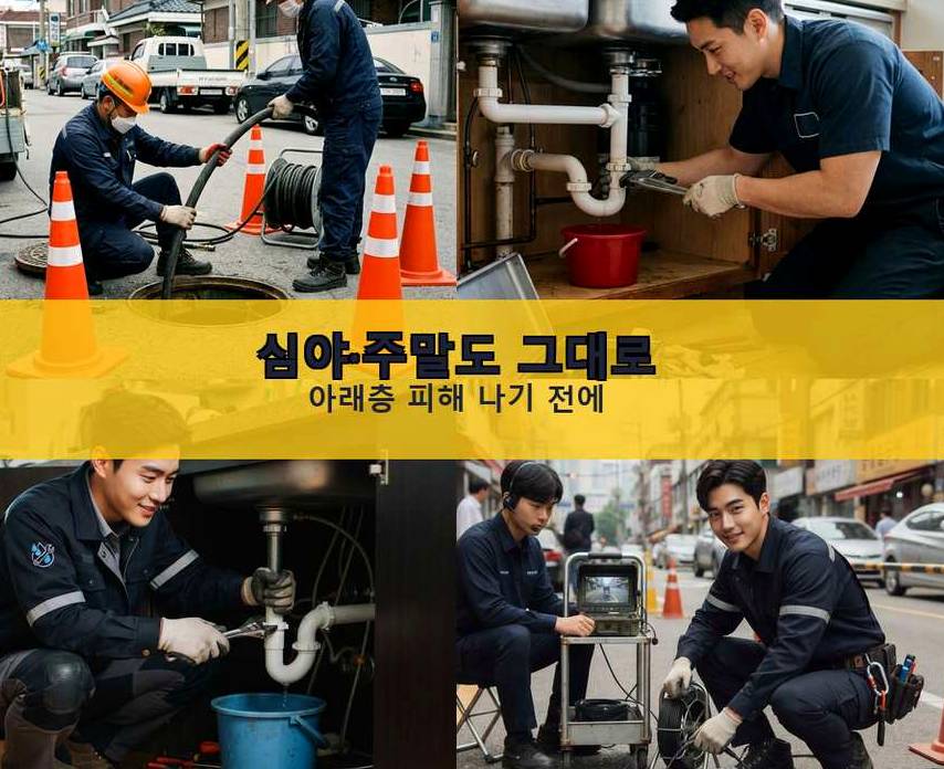 서울 구로구 항동 하수구막힘 전문 업체 현장 작업 사진 - 배관해결사