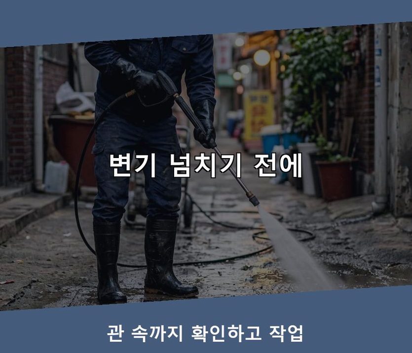 서울 성동구 행당동 하수구막힘 빠른 해결 현장 작업 사진 - 배관해결사