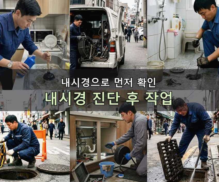 서울 관악구 낙성대동 고압세척 고압세척·관통 작업 모습