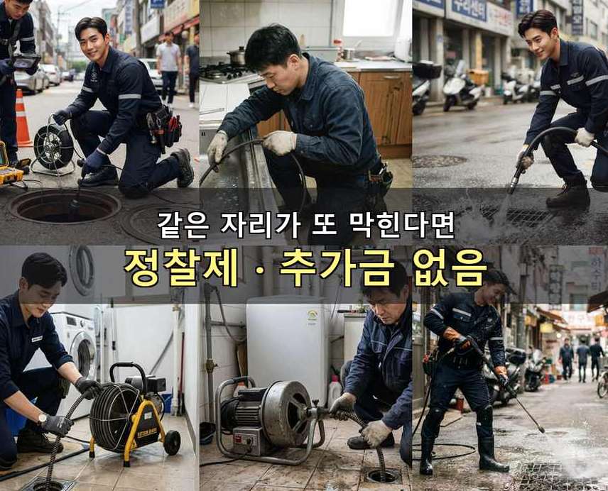 김포시 향산리 싱크대막힘 출장비 무료 현장 작업 사진 - 배관해결사