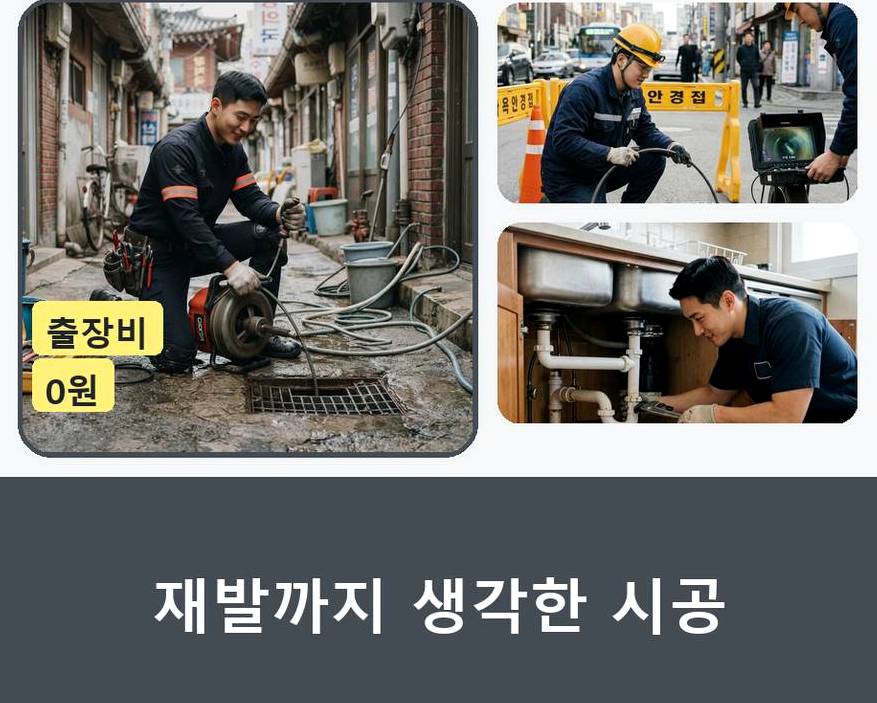 여주시 홍문동 싱크대막힘 야간 출동 현장 작업 사진 - 배관해결사