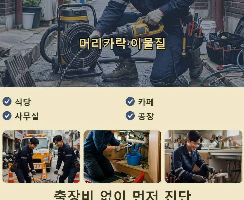 여주시 홍문동 하수구막힘 빠른 해결 현장 작업 사진 - 배관해결사