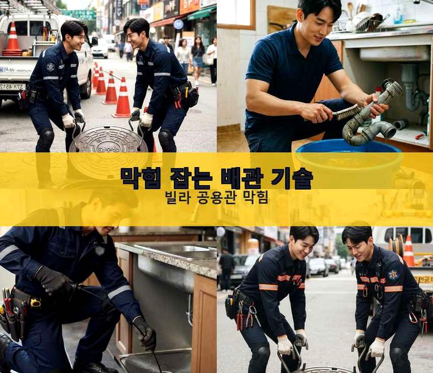서울 성동구 홍익동 배수구막힘 원인 진단 현장 작업 사진 - 배관해결사