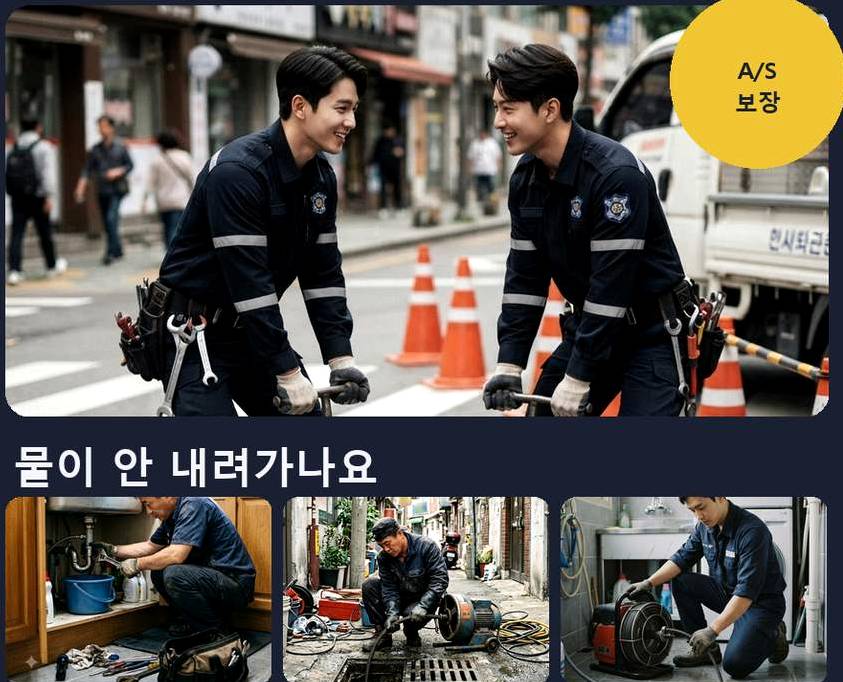 서울 강서구 화곡동 배수구막힘 원인 진단 현장 작업 사진 - 배관해결사