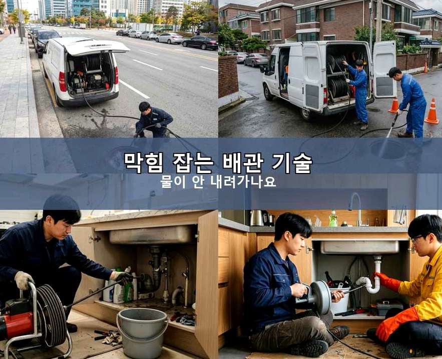 서울 강서구 화곡본동 배수구막힘 뚫음 현장 작업 사진 - 배관해결사