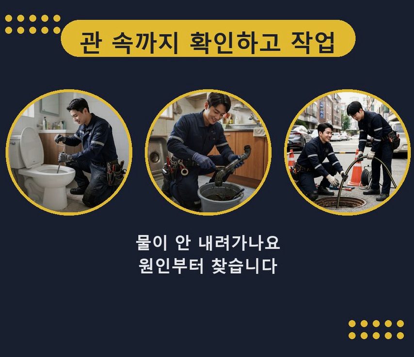 양주시 회정동 싱크대막힘 24시 출동 현장 작업 사진 - 배관해결사