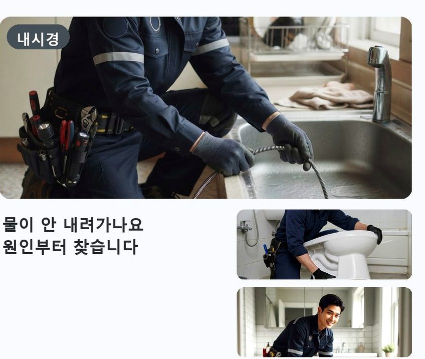양주시 회정동 하수구막힘 출장비 무료 현장 작업 사진 - 배관해결사