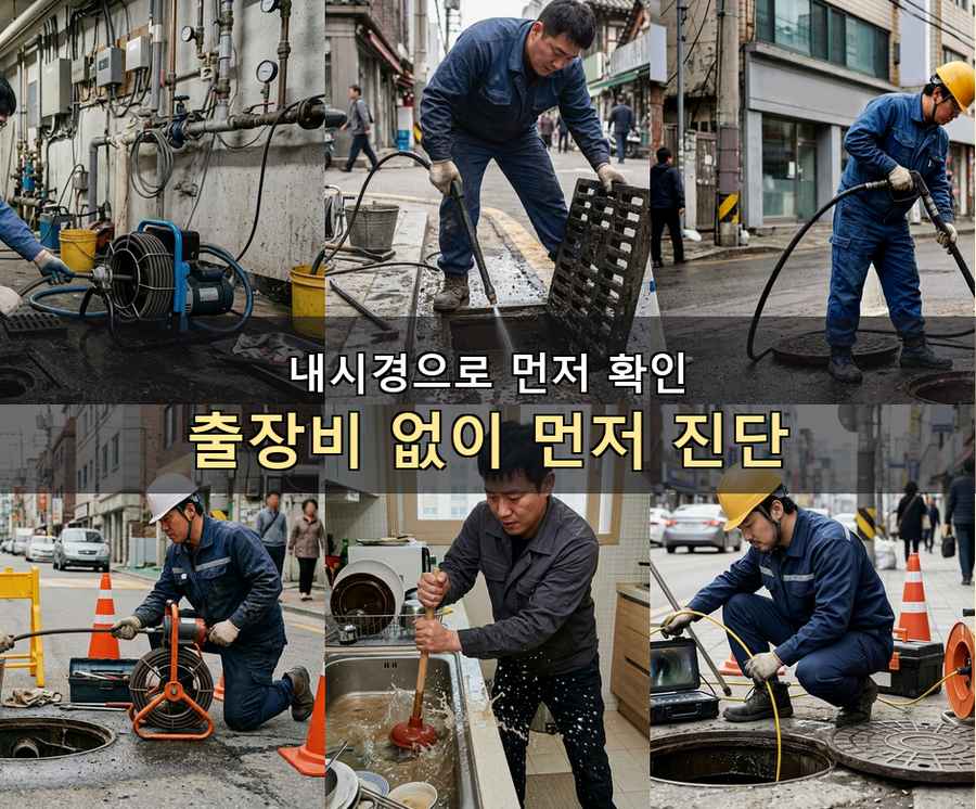 서울 구로구 개봉동 변기막힘 당일 처리 현장 작업 사진 - 배관해결사