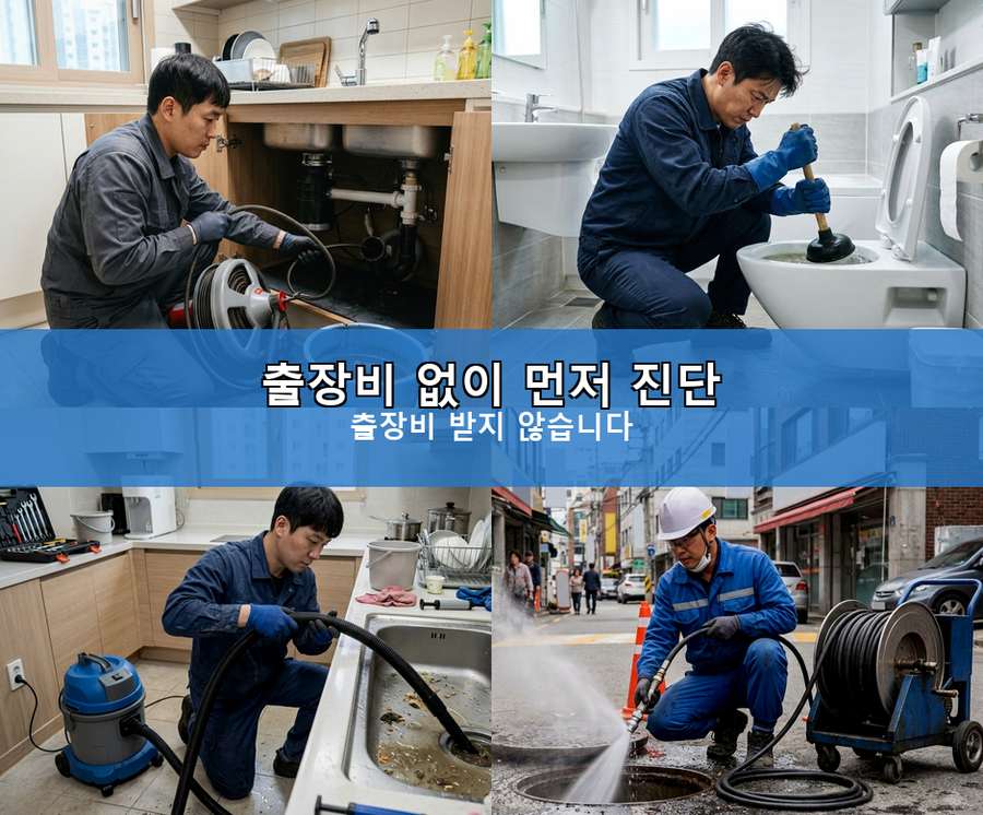 양주시 고암동 변기막힘 당일 처리 현장 작업 사진 - 배관해결사
