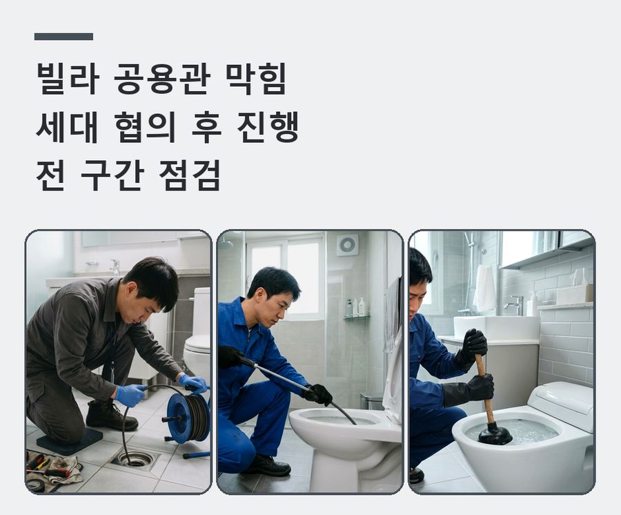 서울 중랑구 망우동 하수구막힘 고압세척·관통 작업 모습
