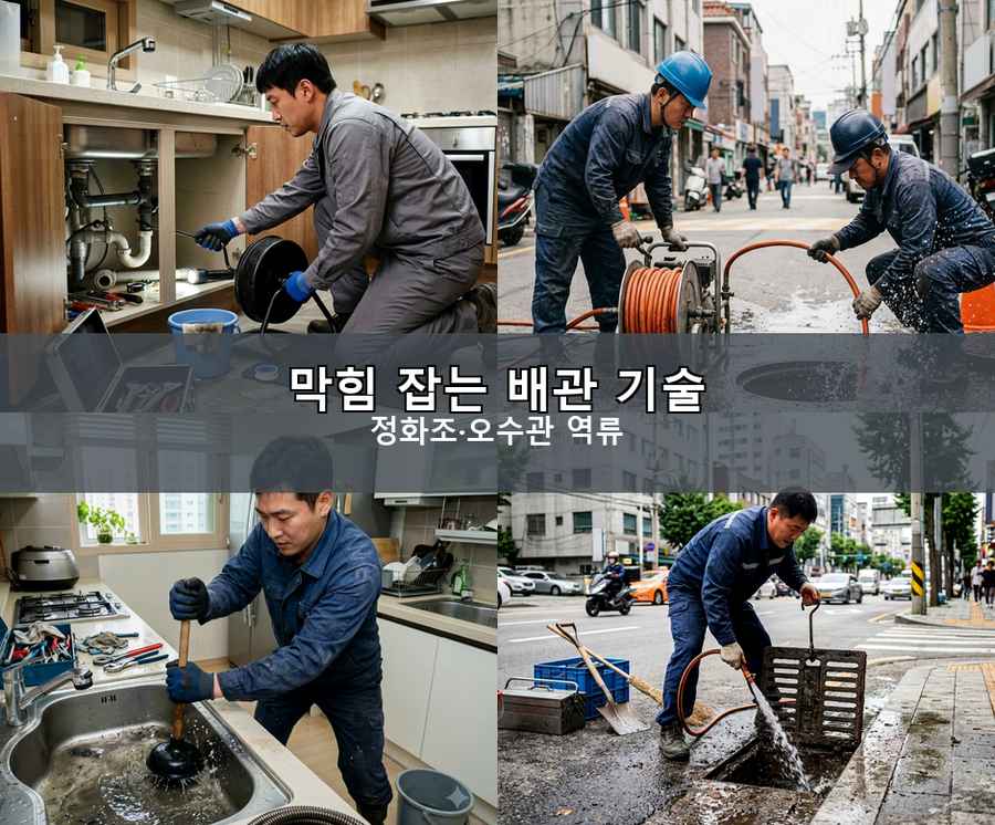 서울 은평구구 산동 고압세척 고압세척·관통 작업 모습
