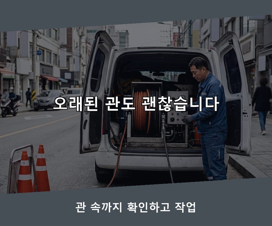 서울 양천구 목동 싱크대막힘 야간 출동 현장 작업 사진 - 배관해결사