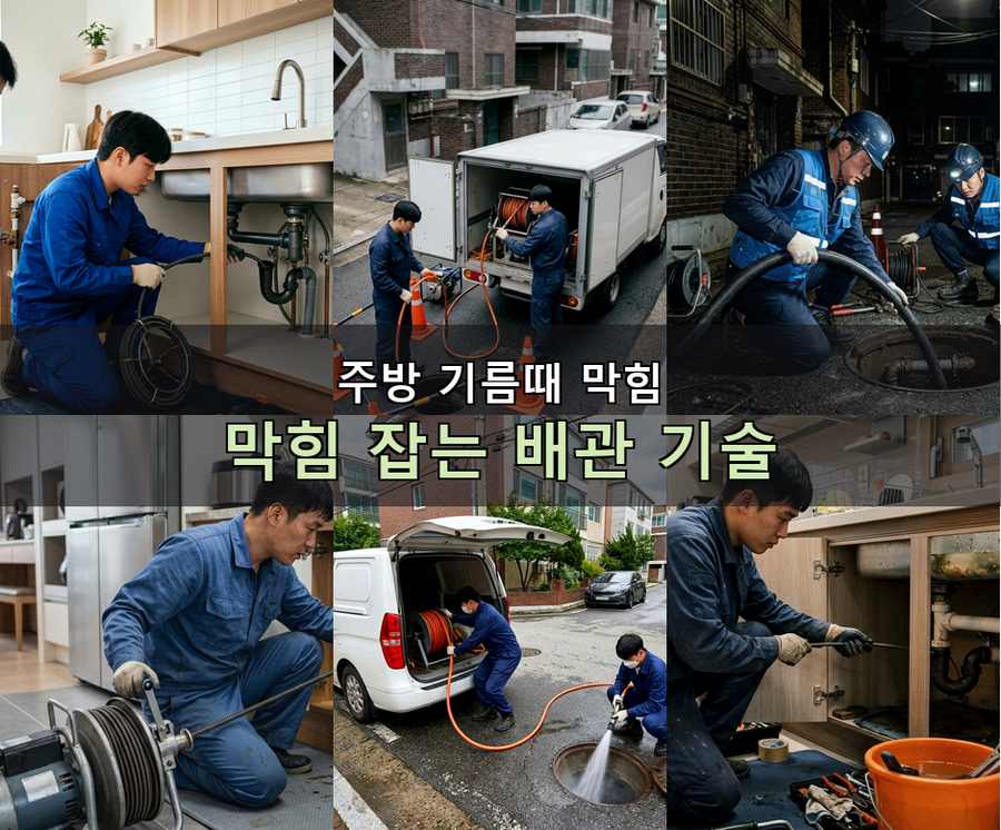 서울 은평구구 산동 변기막힘 원인 진단 현장 작업 사진 - 배관해결사