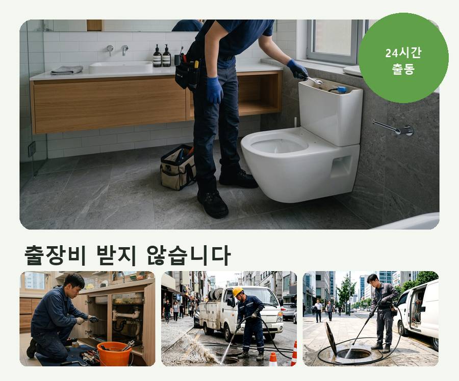 서울 광진구구 의동 오수관막힘 24시 출동 현장 작업 사진 - 배관해결사