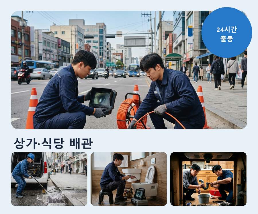 서울 관악구 낙성대동 하수구막힘 24시 출동 현장 작업 사진 - 배관해결사