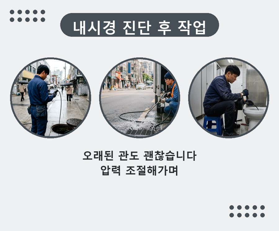 서울 광진구구 의동 하수구막힘 24시 출동 현장 작업 사진 - 배관해결사