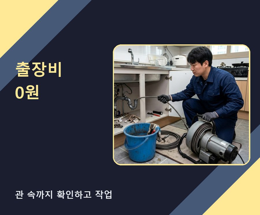 서울 도봉구 도봉동 변기막힘 고압세척·관통 작업 모습