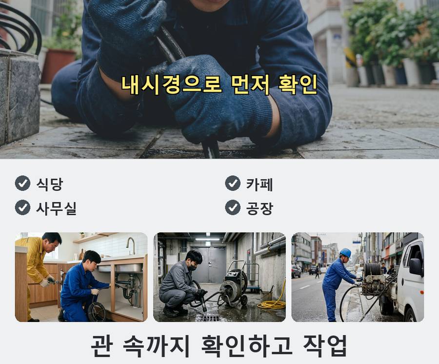 양평군 개군면계전리 하수구막힘 전문 업체 현장 작업 사진 - 배관해결사