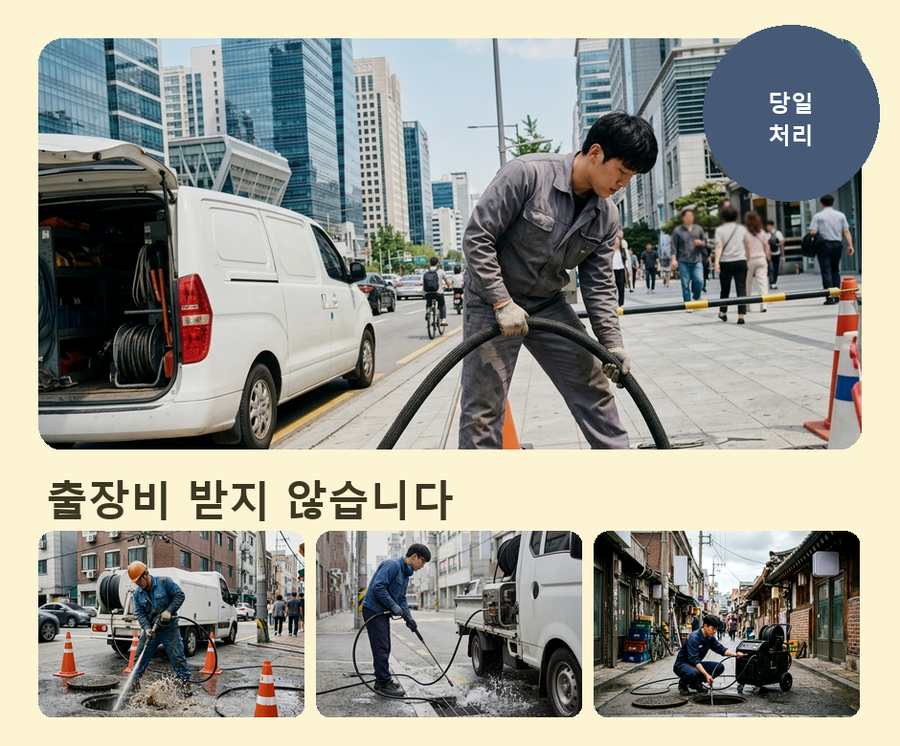 연천군백학면구 미리 싱크대막힘 24시 출동 현장 작업 사진 - 배관해결사