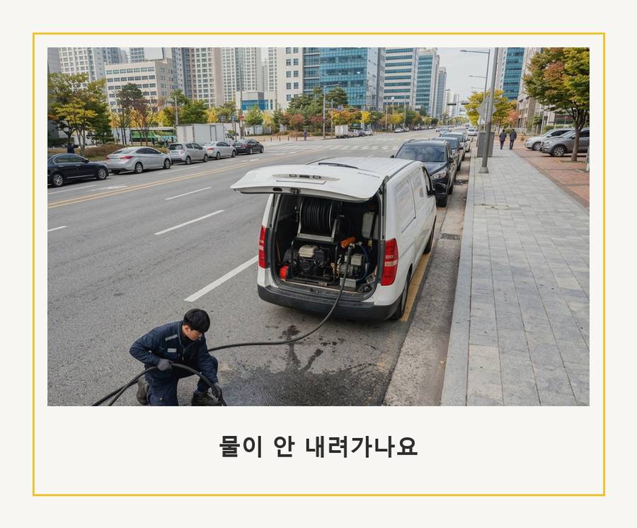 서울 구로구 개봉동 싱크대막힘 출장비 무료 현장 작업 사진 - 배관해결사
