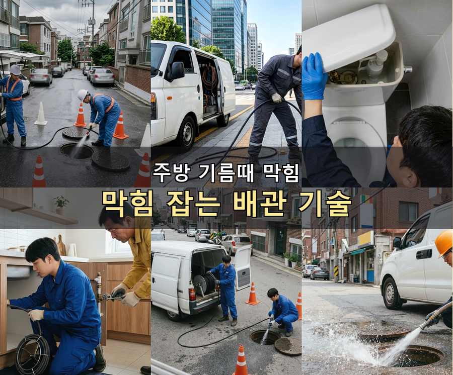 성남시수정구 고등동 싱크대막힘 빠른 해결 현장 작업 사진 - 배관해결사