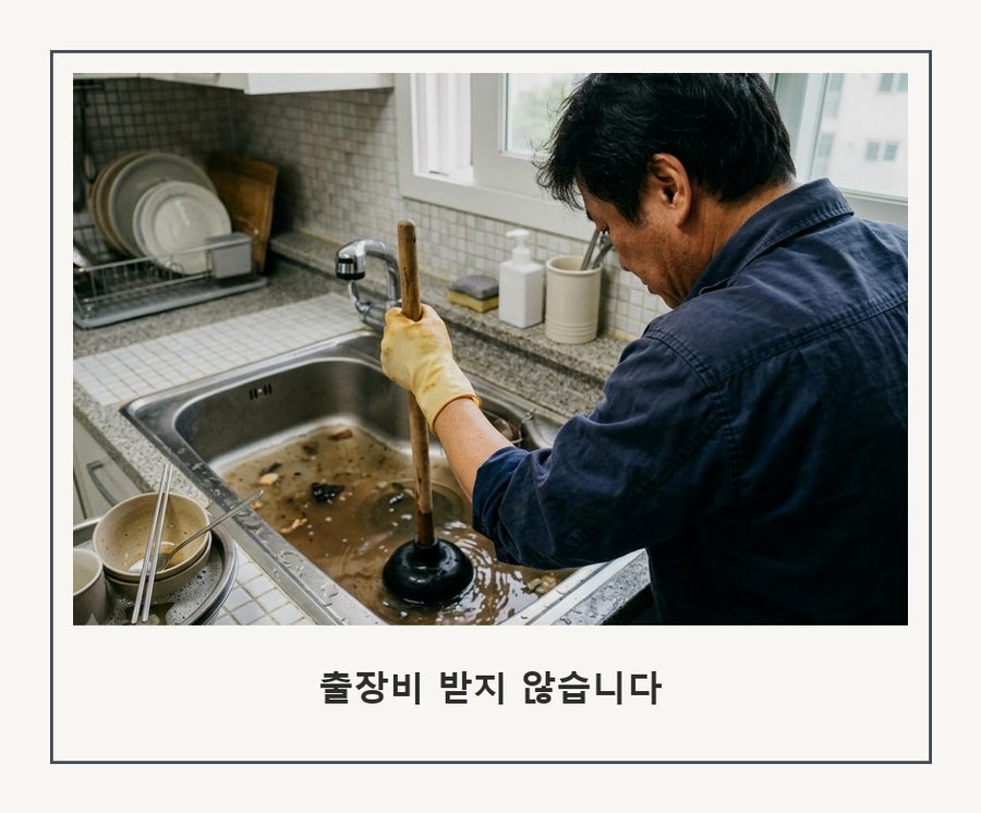 고양시일산서구구 산동 싱크대막힘 고압세척·관통 작업 모습